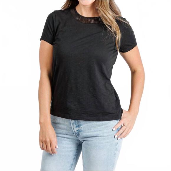 NEW GOLDIE soleil slub fishnet boy tee in black - Picture 1 of 6